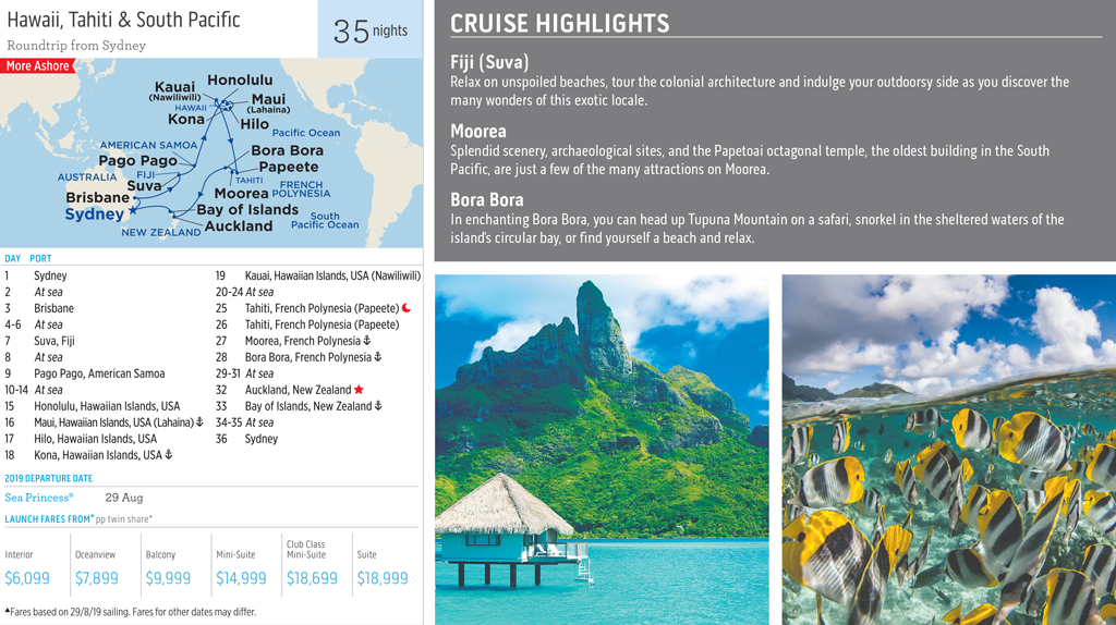 Princess Cruises Hawaii and Tahiti Geelong Travel