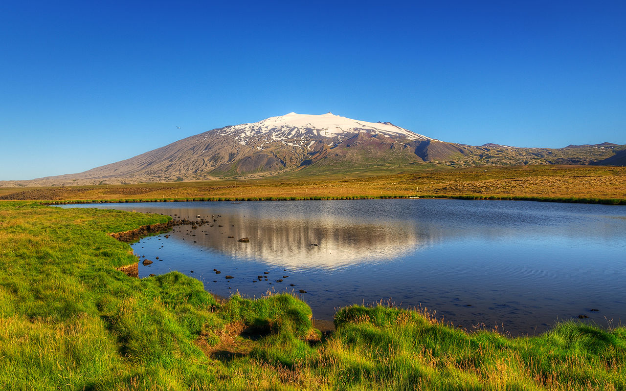 Mountain and Lake in Iceland