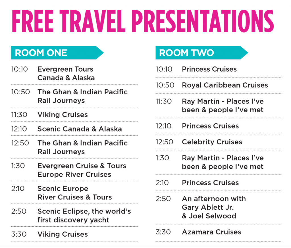 Geelong Travel & Cruise World Expo 2nd February 2020 Geelong Travel